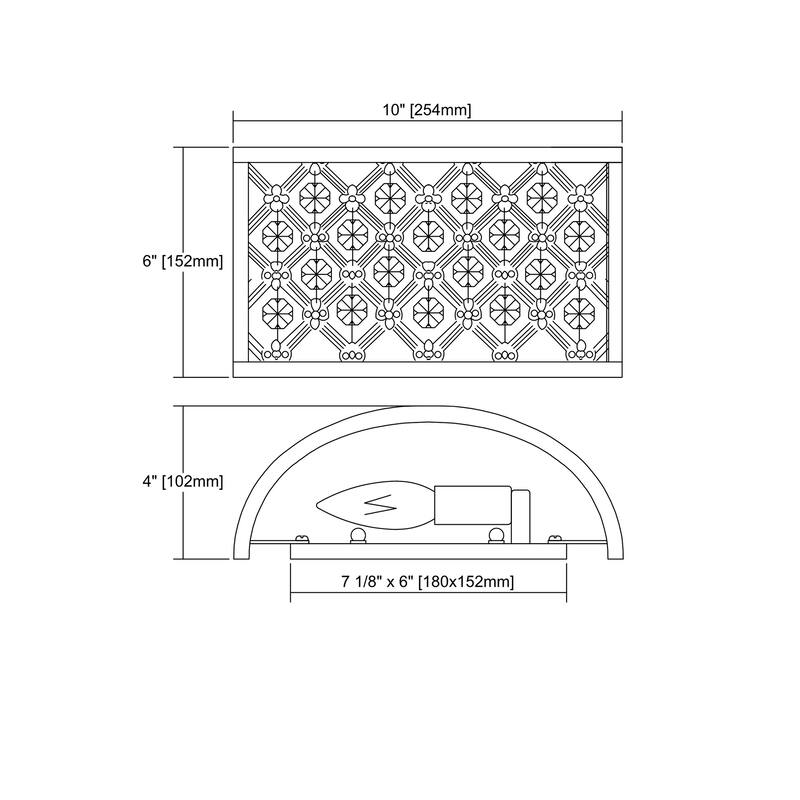 Elk Home Genevieve Oiled Bronze With Metal Shade 2 Light Sconce