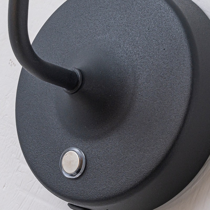 CraftHome Operated Wall Sconces with Beige Fabric Shade Dimmable Integrated LED Rechargeable Cordless Swing Head Wall Lamp