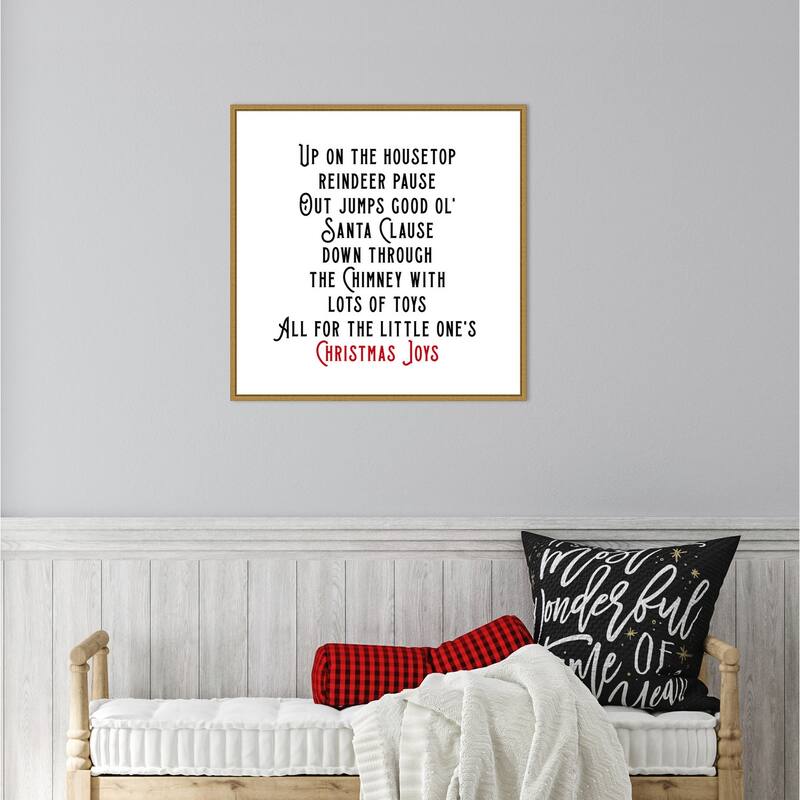 Up on the House Top by Amanti Art Portfolio Framed Canvas Wall Art