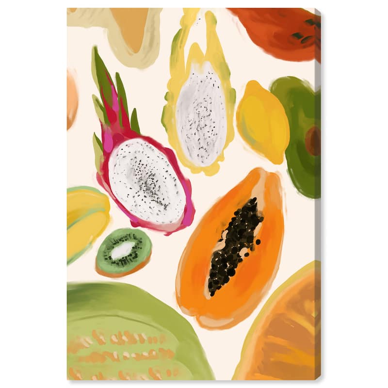 Wynwood Studio Canvas Food and Cuisine Fruit Variety Yellow and Tropical Wall Art Canvas Print