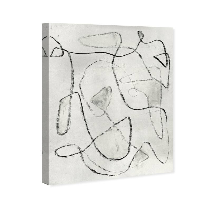 Wynwood Studio Abstract Dalinet Gray and Light Gray Modern & Contemporary Wall Art Canvas Print