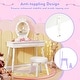 preview thumbnail 19 of 28, Costway Kids Vanity Set Princess Vanity Table & Chair Set with Lighted - See Details