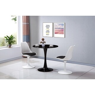 Round Dining Table, Solid Metal Base Modern Coffee Table - Bed Bath ...