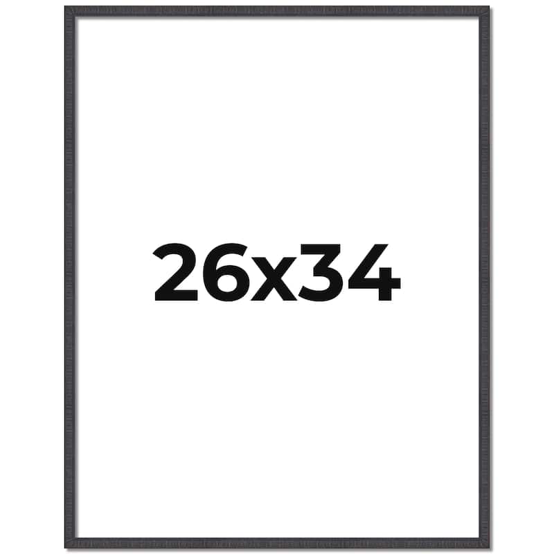 26x34 Frame Brown Solid Wood Picture Frame - Complete Modern Photo