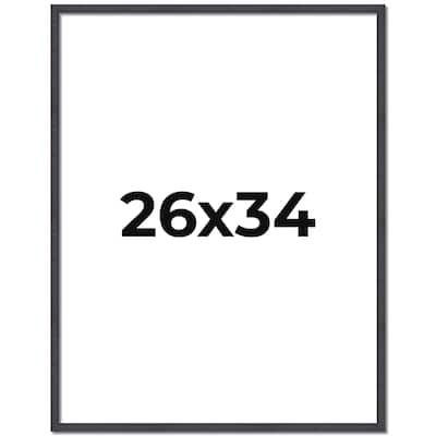 26x34 Frame Brown Solid Wood Picture Frame - Complete Modern Photo