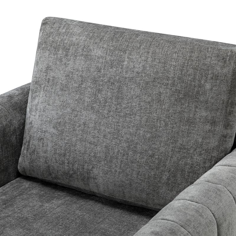 Ganymedes Upholstered Accent Club Chair with Wood Legs by HULALA HOME