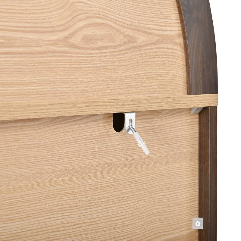 Christopher Knight Home - Farmhouse Arched Wood Kitchen Pantry Cabinet with Glass Doors & Hidden Drawers