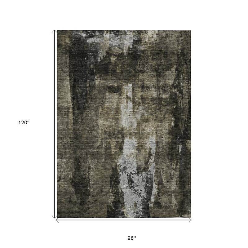 HomeRoots Abstract Transitional Rectangle Outdoor Rug