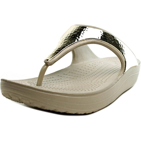 crocs women's sloane embellished flip flop