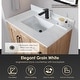 preview thumbnail 5 of 50, Anais 3Single Bathroom Vanity in Light Brown with Grain White Engineered Stone Countertop without Mirror