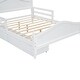 preview thumbnail 10 of 9, Full Size Storage Platform Bed with Storage Underneath, White