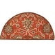 preview thumbnail 39 of 122, Patchway Handmade Classic Floral Wool Area Rug 2' x 4' hearth - Rust - Runner