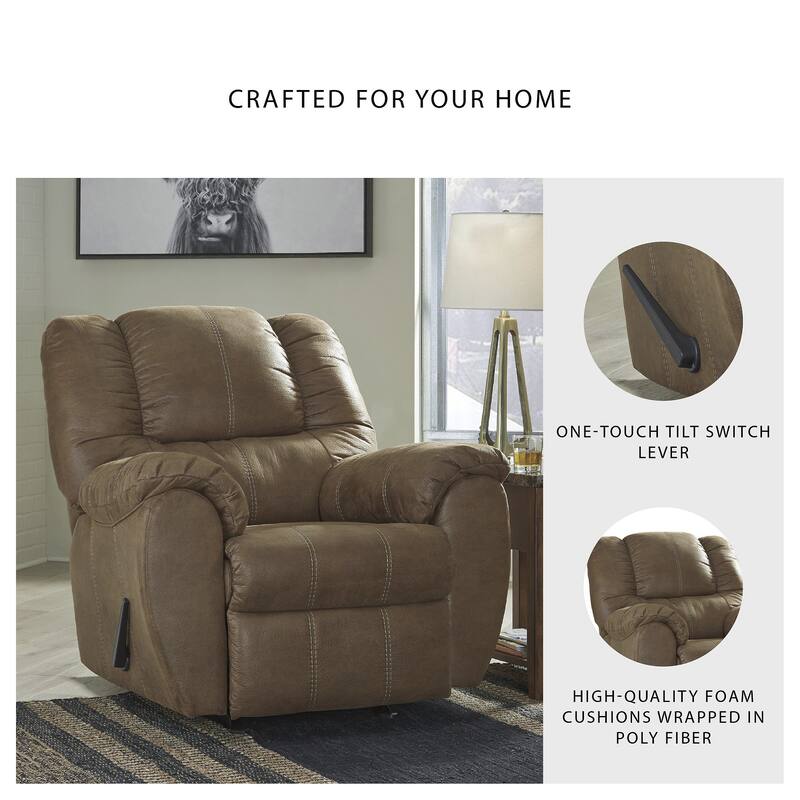McGann Contemporary Rocker Recliner Brown