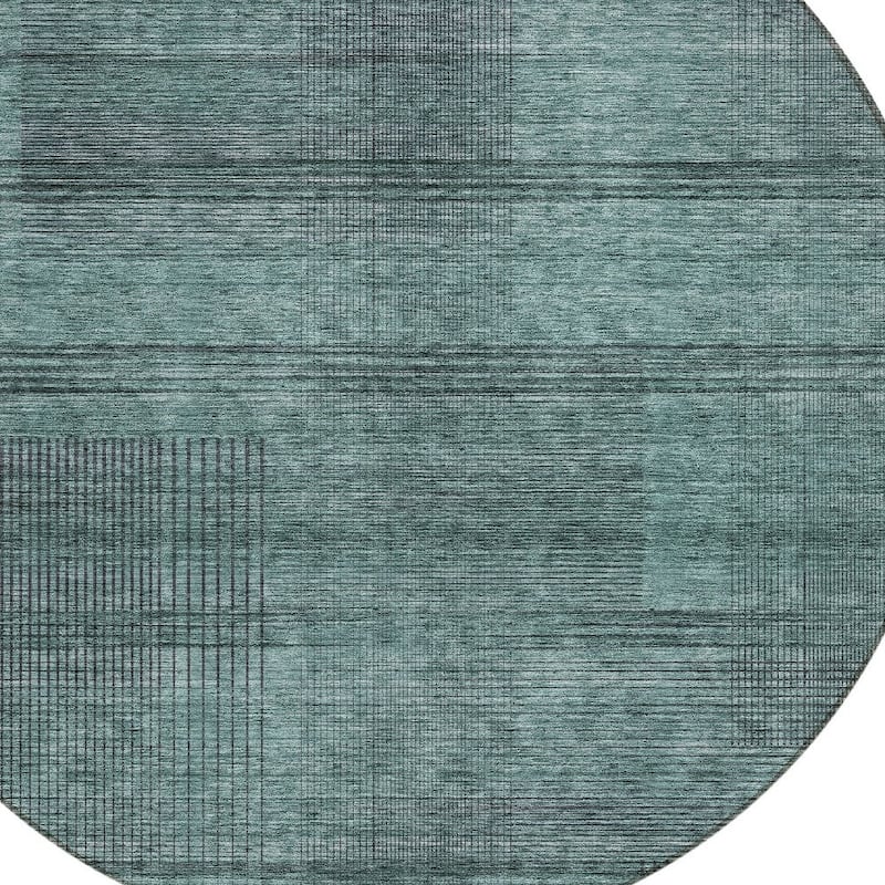 HomeRoots Striped Transitional Rectangle Outdoor Rug