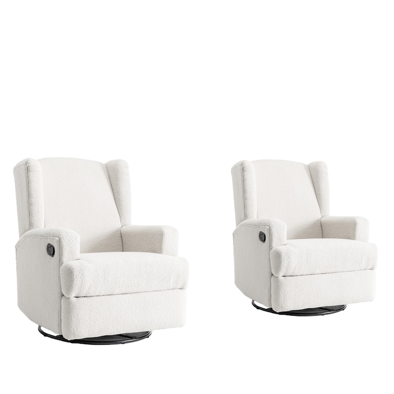 31'' W Manual Glider Swivel Glider Rocker Recliner Nursery Set of 2