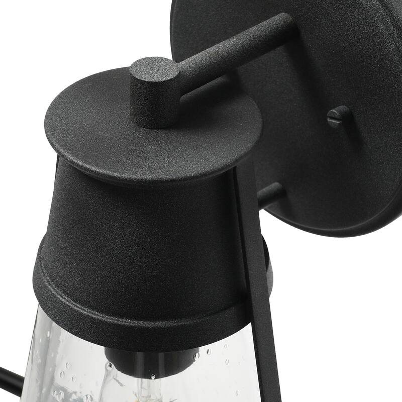 Robert Stevenson Lighting Jaxon - Metal and Seedy Glass Wall Sconce