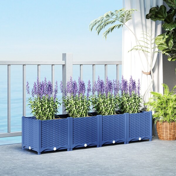 Outsunny 5 x 1 x 1 ft Raised Garden Bed, Indoor Outdoor