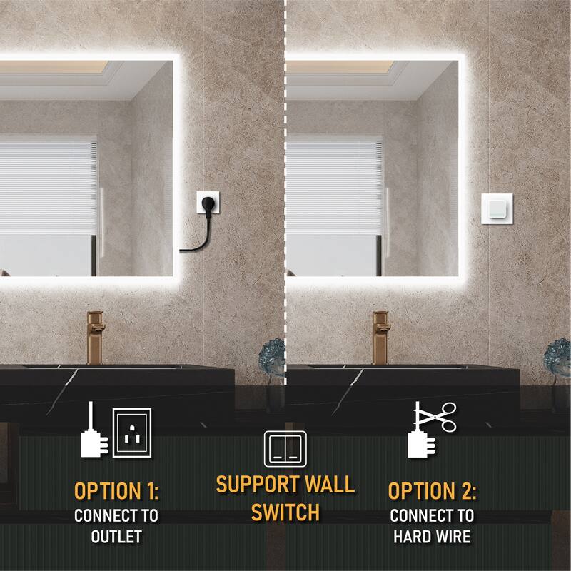 Modern Wall Mounted LED Bathroom mirror