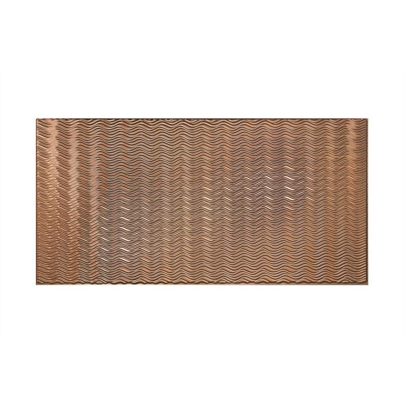 FASÄDE Current Horizontal 4-foot x 8-foot PVC Wall Panel in Polished Copper - 4 x 8