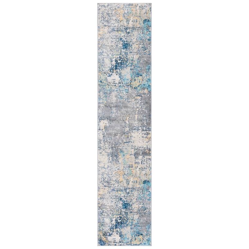 SAFAVIEH Jasper Trudi Modern & Contemporary Rug - 2' x 9' Runner - Grey/Blue