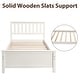 preview thumbnail 6 of 7, Sturdy Construction Wood Platform Bed - Durability and Safety in a Sleek, White