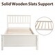 preview thumbnail 5 of 7, Twin Size Solid Wood construction Platform Bed with Wood Slat Support and Headboard,Footboard