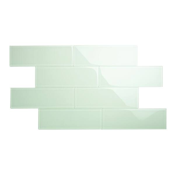 slide 2 of 5, Winter Sage 4x12 Glass Subway Tile 5 Sq. Ft. Case