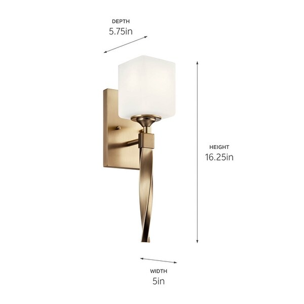 Kichler Lighting Marette 1 Light Champagne Bronze Wall Sconce Bed Bath Beyond 36108309
