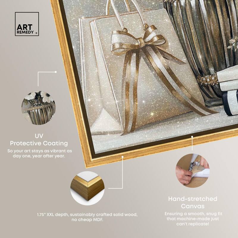 Elegant Flowers Books Neutral Canvas by Art Remedy