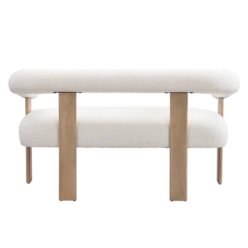 Loft Round armrest loveseat Rubber Wood by Christopher Knight Home