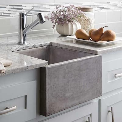 Ventana 15-inch NativeStone Concrete Bar/ Prep Sink - 15" x 15" x 8"