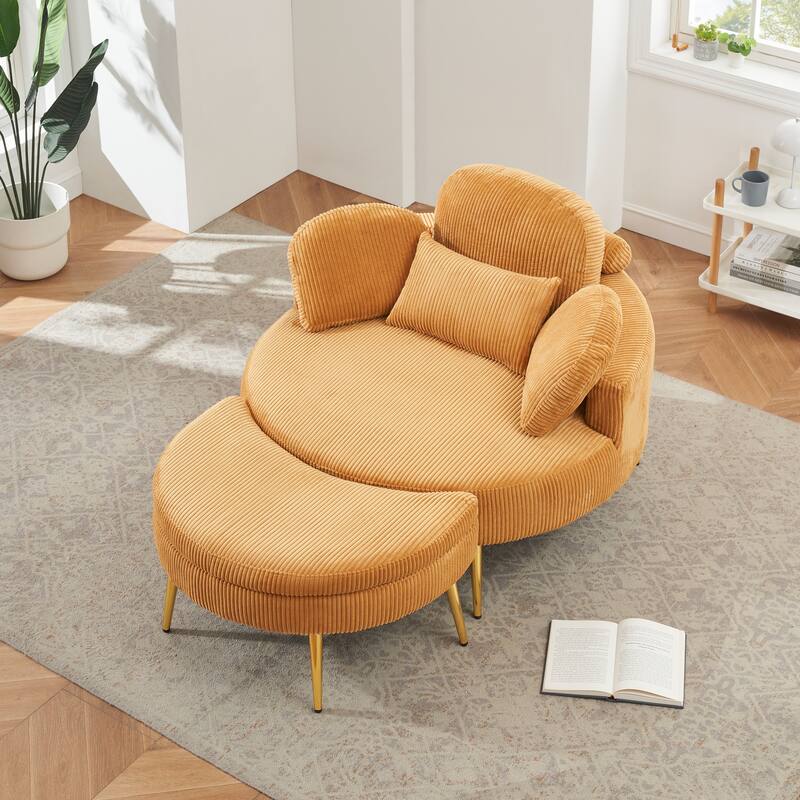 61 Inches Comfortable Seat Small Sofa with Small End Table