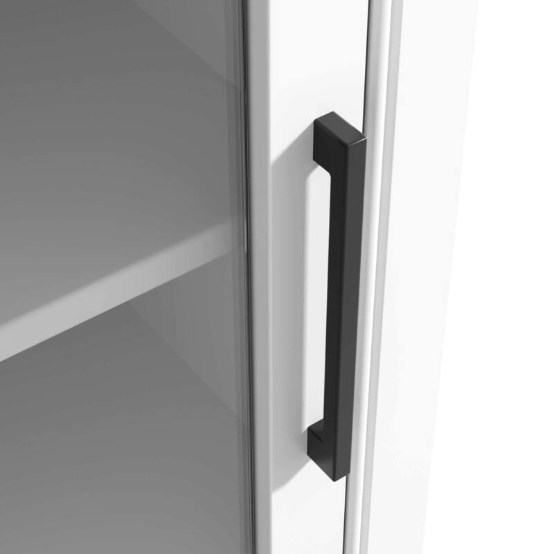 Winslow 16-28 Inch Bath Storage Glass Cabinet