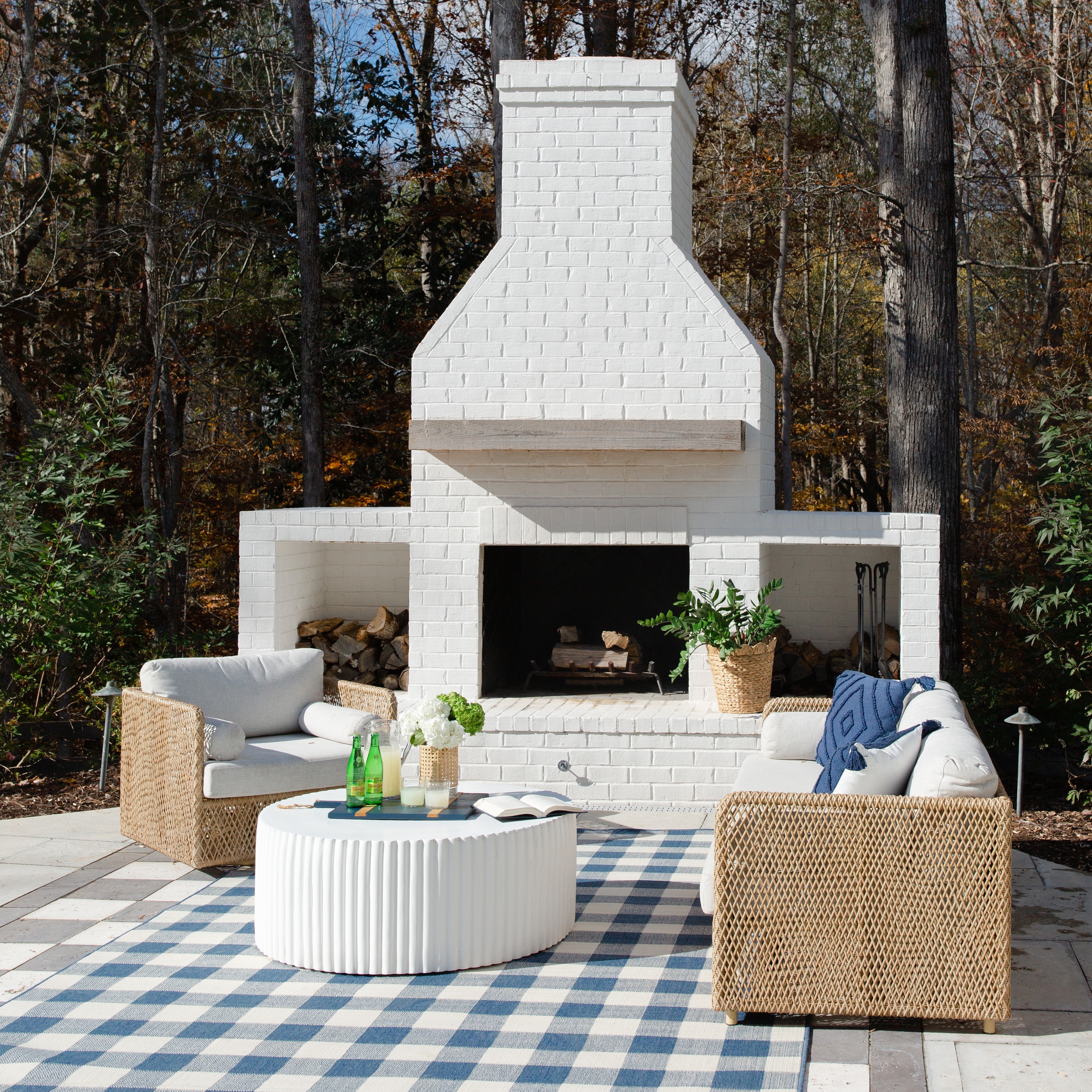 Style Haven Gingham Check Indoor/Outdoor Area Rug..