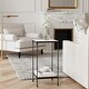 preview thumbnail 1 of 11, Larkin Marble & Iron Accent Table
