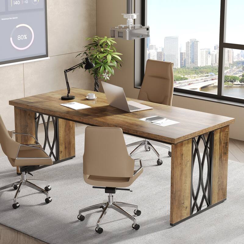 78.7 Inches Extra Long Computer Desk 2 Person Desk