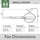 preview thumbnail 6 of 22, Hunter 44" Pacer Ceiling Fan with LED Light Kit and Handheld Remote - Modern Farmhouse, Transitional