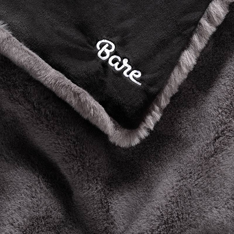 Bare Home Faux Fur Blanket - Ultra-Soft Blanket - Luxurious Fuzzy Warm
