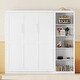 preview thumbnail 3 of 12, Full Size Foldable Wall Bed with Storage Shelves and Cabinet Design Ideal for Guest Rooms or Home Offices