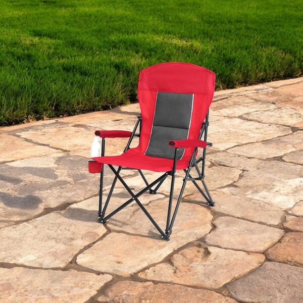 KISRAIS Outdoor High Back Portable Collapsible Chair with Cup