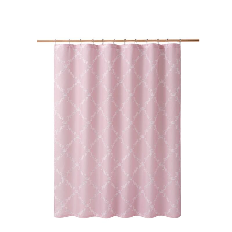 Juicy Couture 13-Piece Shower Curtain and Hooks Set