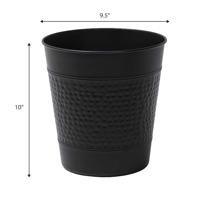 happimess Riley Hammered Steel Accent 2-Gallon Wastebasket