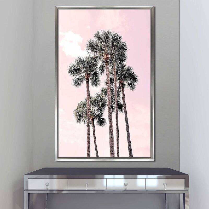 "Pink Tropics" Print on Floating Canvas