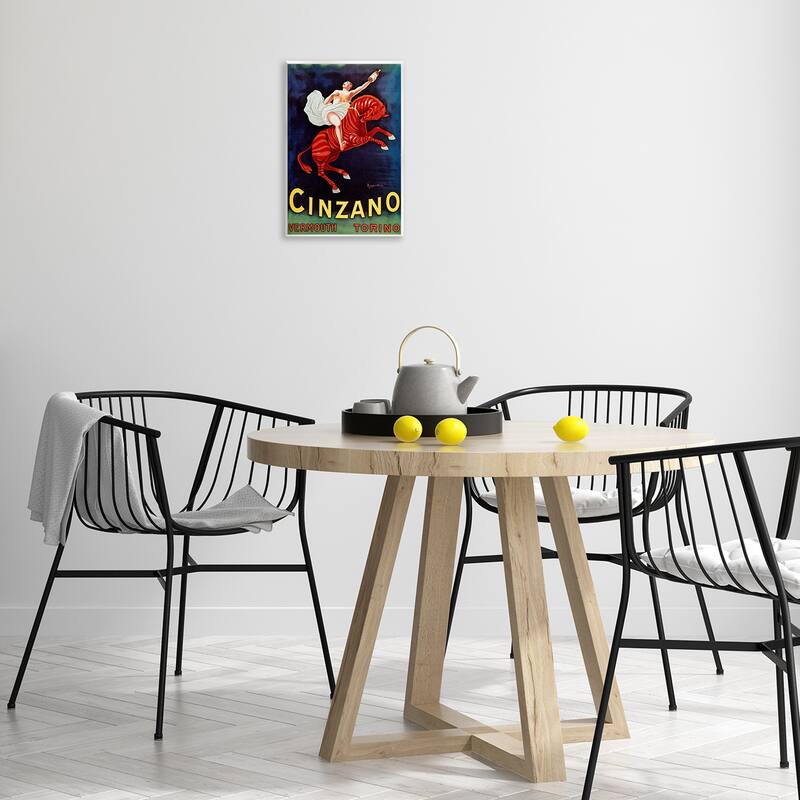Stupell Cinzano Wine Advertisement Wall Plaque Art Design By Marcus Jules