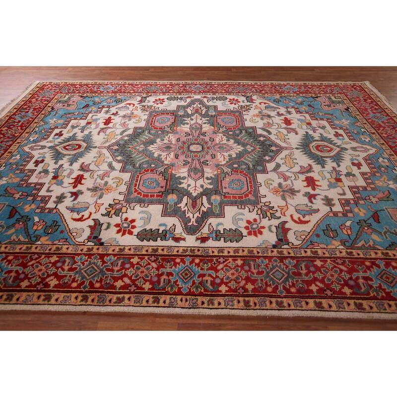 Oushak Oriental Area Rug Handmade Wool Carpet - 8'9"x 11'11"