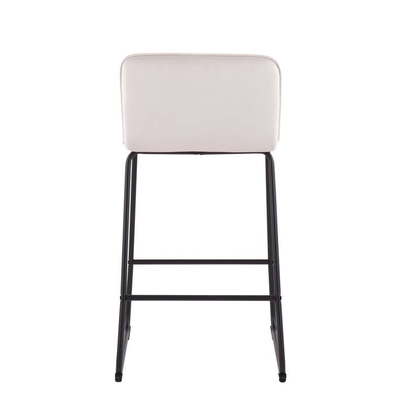 Carbon Loft Kerby Black Fixed-Height Counter Stool - Set of 2
