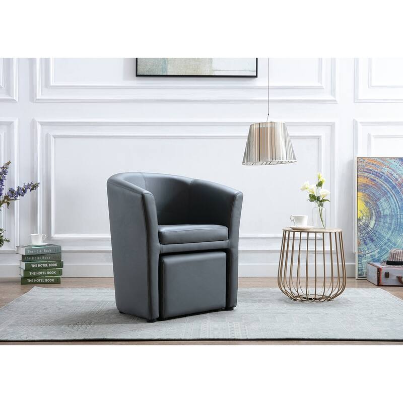 Carson Carrington Junkboda Accent Club Chair with Foot Stool