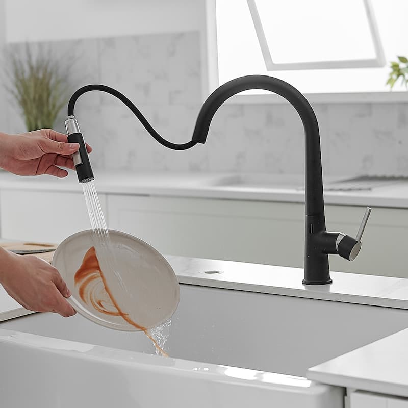 Single-Handle Touchless Pull Down Kitchen Faucet
