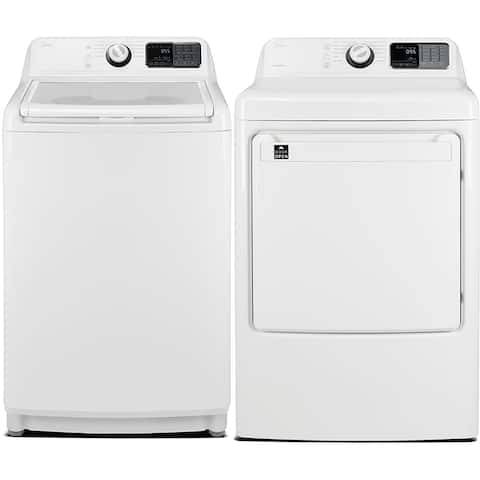 Midea 4.5-Cu. Ft. Top Load Washer with Agitator and 7.5-Cu. Ft. Front Load Electric Dryer