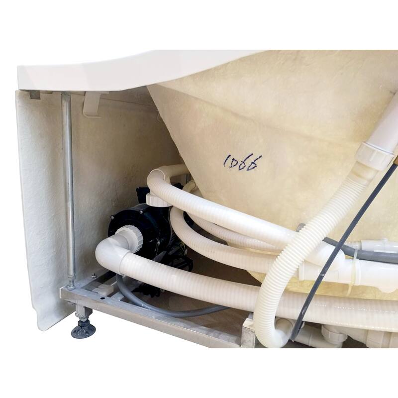 Eago AM189ETL-L 6 ft Left Drain Acrylic White Whirlpool Bathtub with Fixtures